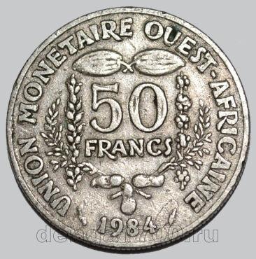 Западная Африка 50 франков 1984 года, #763-345