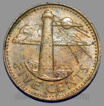 Барбадос 5 центов 1994 года, #763-636