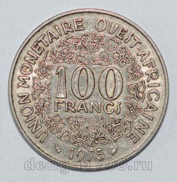 Западная Африка 100 франков 1975 года, #813-0467 