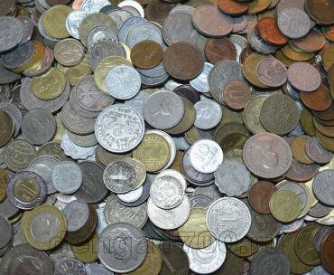 Иностранные монеты на вес 1 килограмм, #kg001