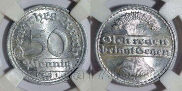�������� 50 ��������� 1921 A � ����� ��� MS64, #s865-014