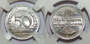 ���������� ���������� 50 ��������� 1921� D � ����� ��� MS64, #s865-017