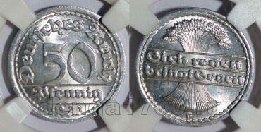 �������� 50 ��������� 1921 G � ����� ��� MS64, #s865-020