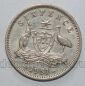 Австралия 6 пенсов 1951 года Георг VI, #799-166