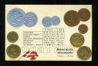 Открытка Монеты Дании, #252-005