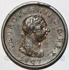 Великобритания 1 пенни 1807 года Георг III, #303-028