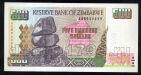 Зимбабве 500 долларов 2001 года UNC, #344-530