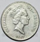 Новая Зеландия 20 центов 1987 года, #355-748