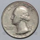 США 25 центов 1974 года D, #680-1090