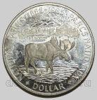 Канада 1 доллар 1985 года 100 лет национальным паркам, #728-007