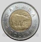 Канада 2 доллара 2009 года белый медведь, #728-014