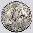 Британские Карибские территории 25 центов 1955 года Елизавета II, #763-626