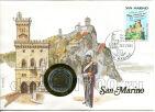 Сан-Марино 500 лир буклет-конверт с марками, #d232-043-058